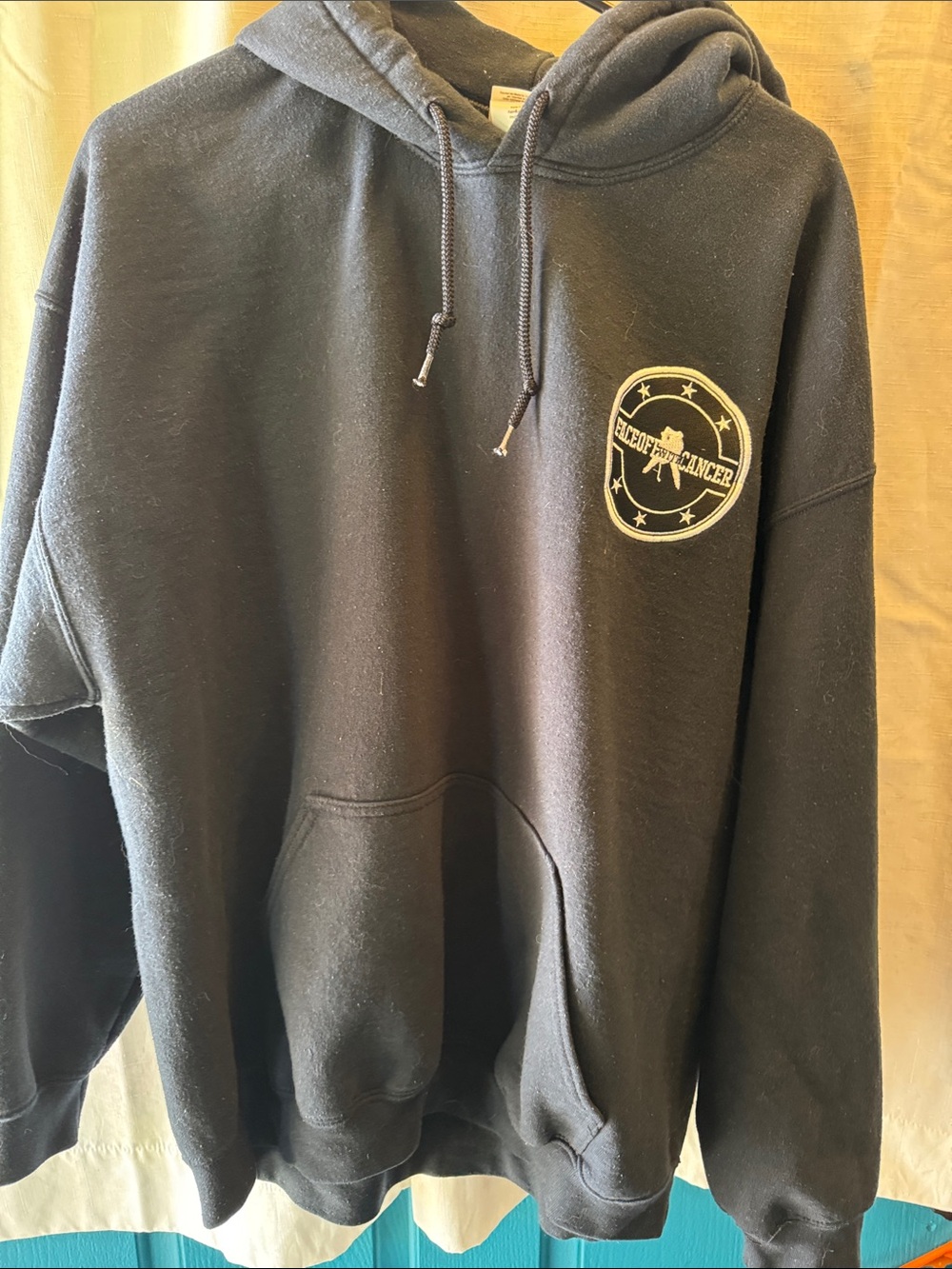 Gildan Black Hoodie with Small Chest Emblem